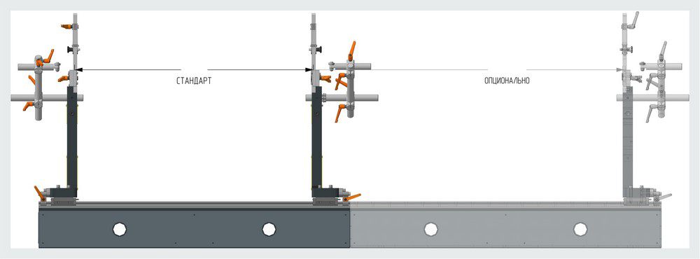 Расстояние между серединами опорных шеек ротора